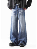 Men's Washed Wide Leg Jeans