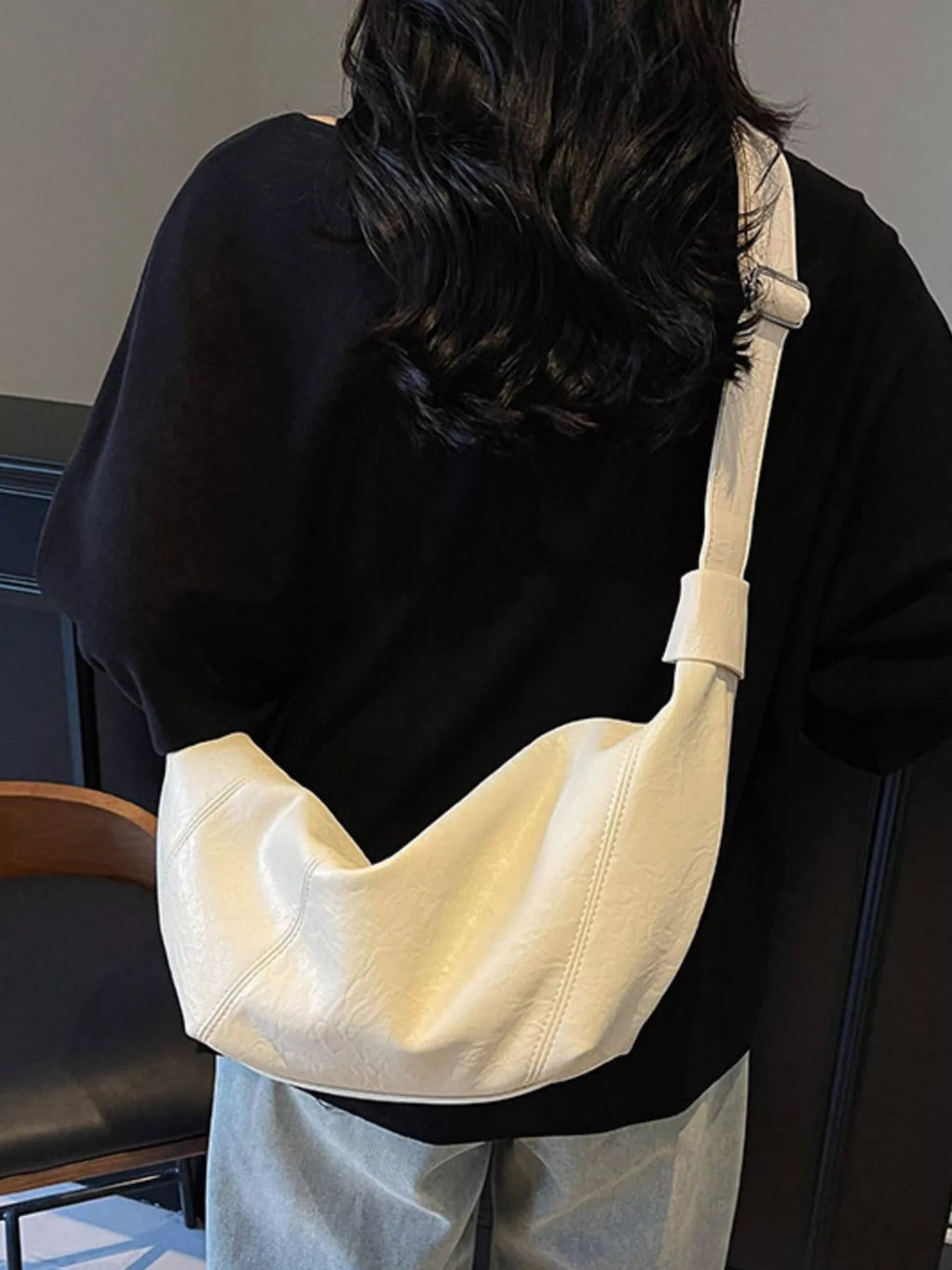 Casual Style Crescent Crossbody Bag