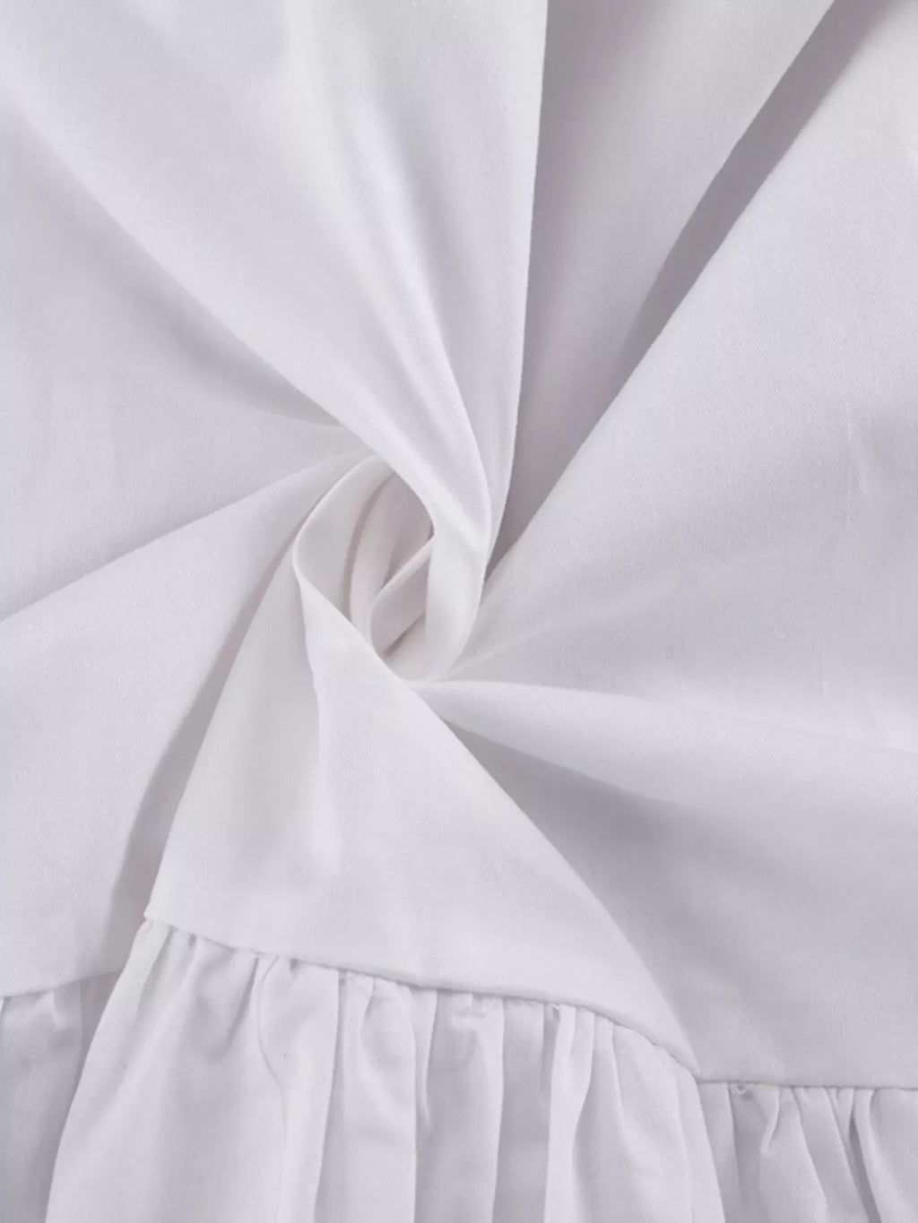 Button-Up Balloon Sleeve Mini Dress
