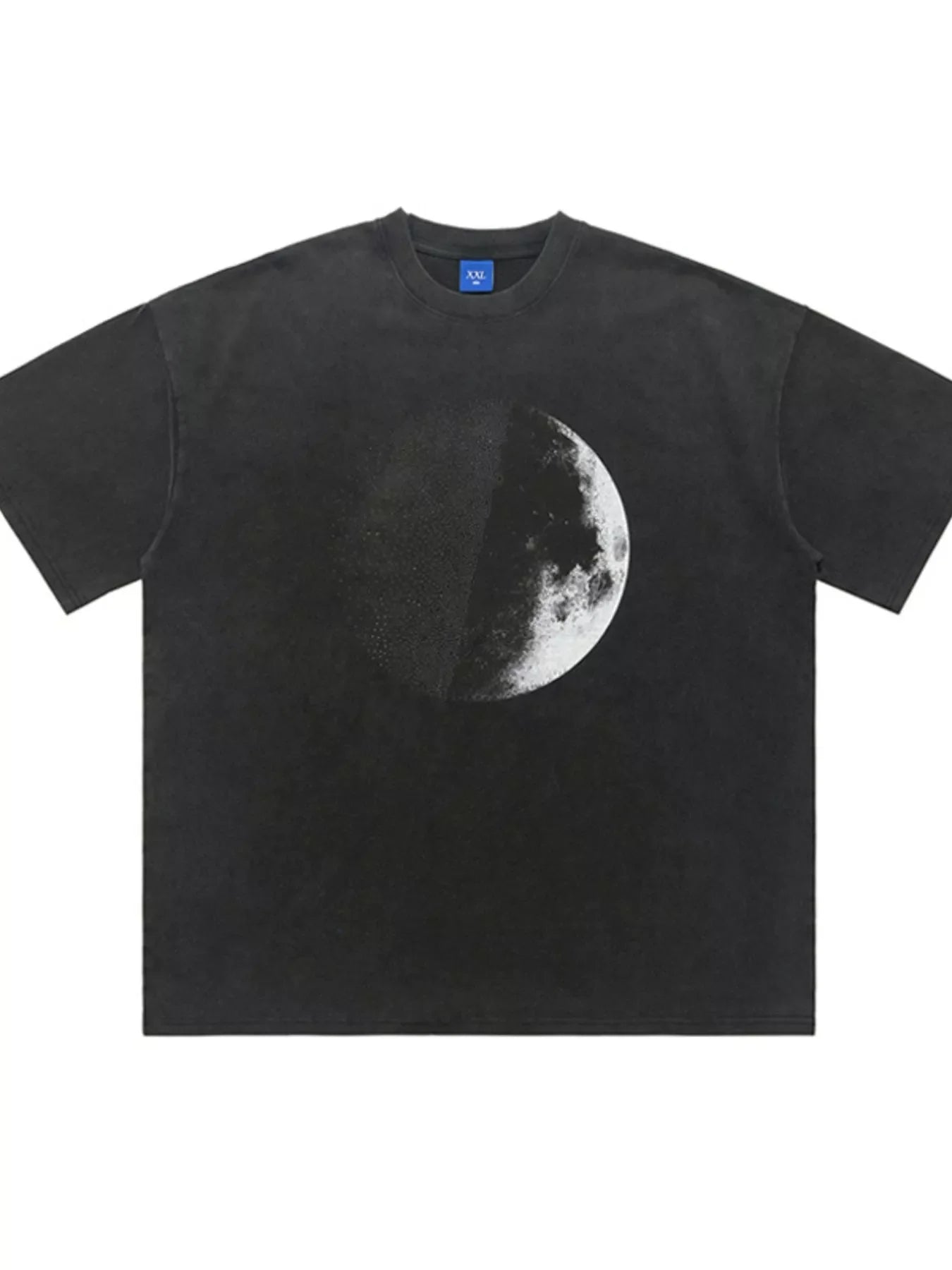 Men's Moon Round Neck Half Sleeve T-Shirt