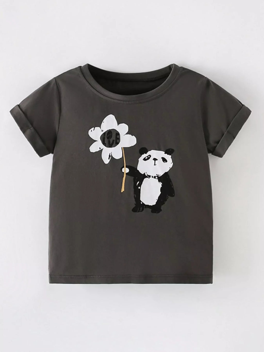 Children's Panda Graphic Short Sleeve T-Shirt