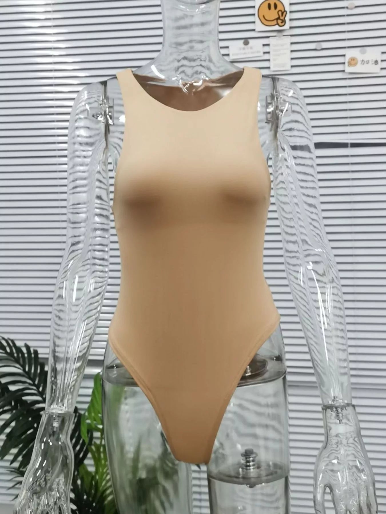 Round Neck Sleeveless Bodysuit