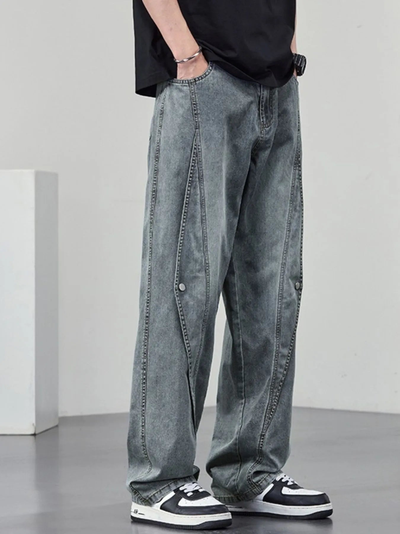 Men's Plus Size Wide Leg Jeans