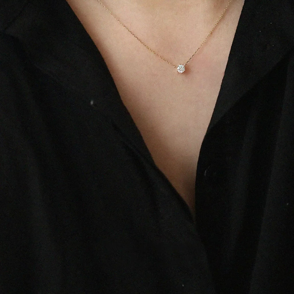 925 Sterling Silver Zircon Necklace