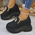 Round Toe Platform Sneakers