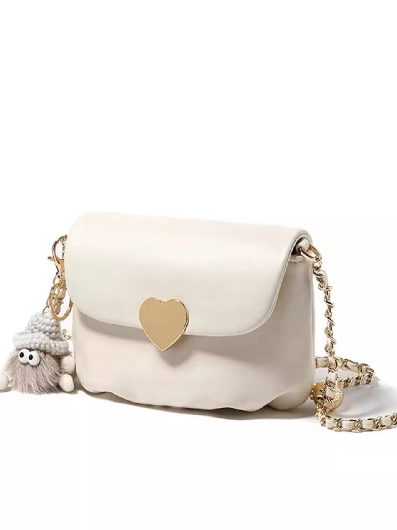 Heart Buckle Chain Crossbody Bag