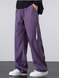 Men's Plus Size Loose Fit Cargo Pants with Zipper Pocket