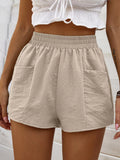 Casual Elastic Waist Shorts