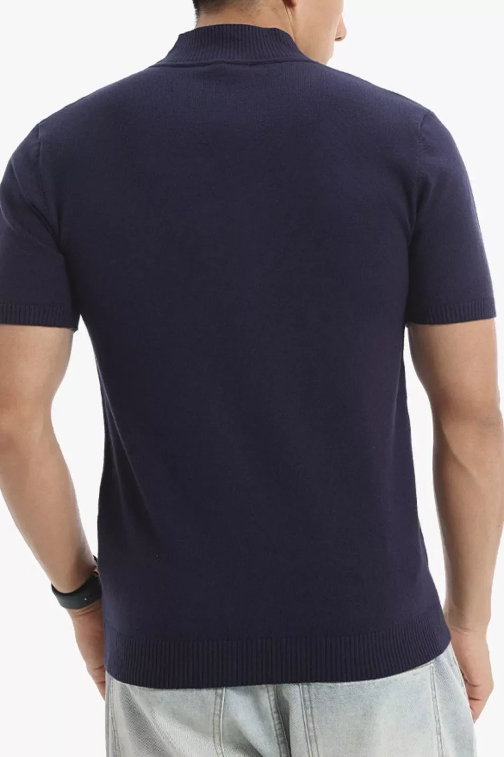 Men's Plus Size Slim Fit Short Sleeve Sweater