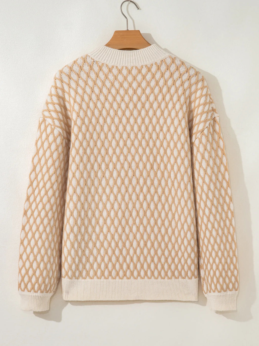 Textured Knit Mock Neck Sweater