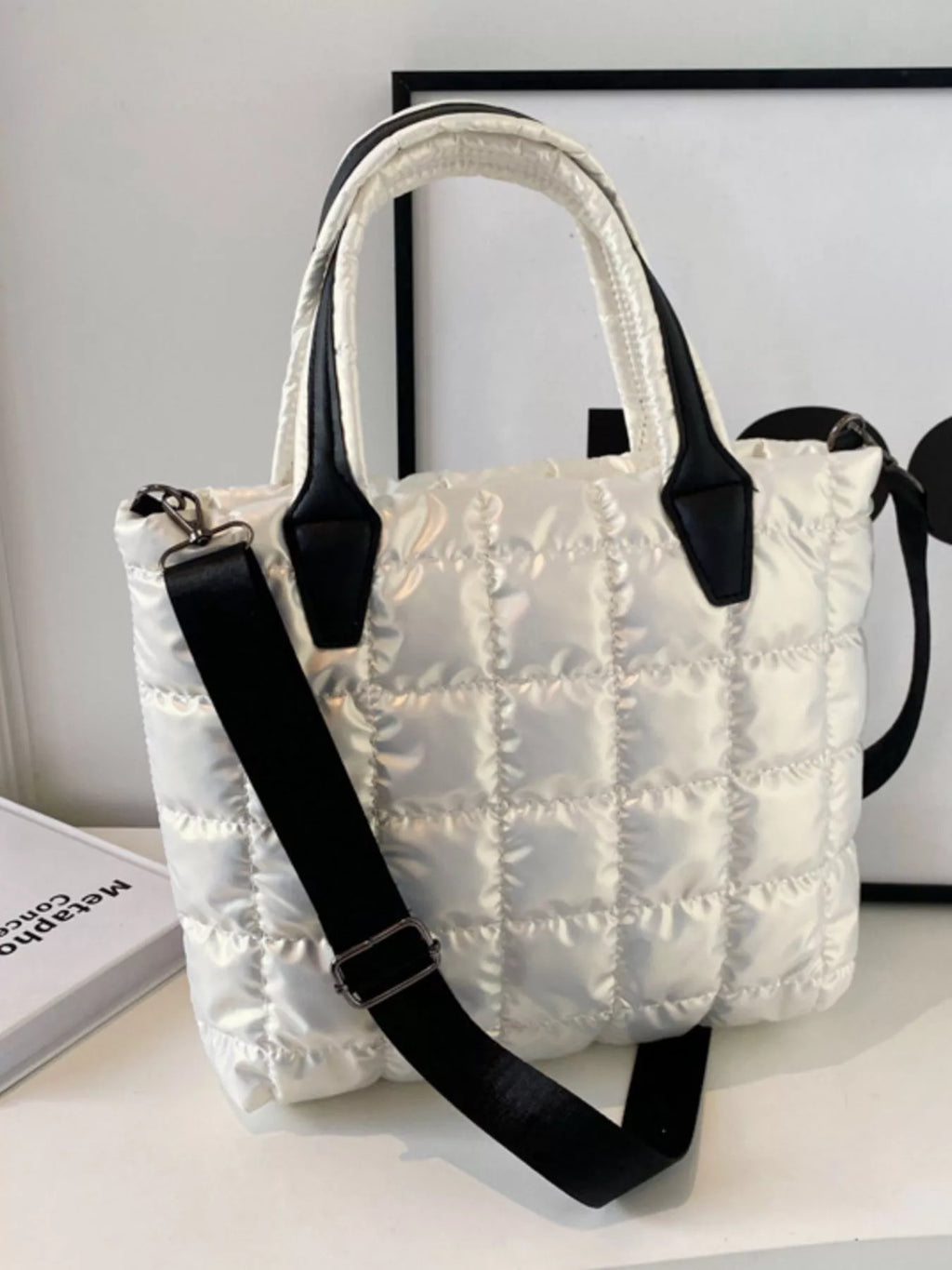 Bubble Textured Tote Crossbody Bag