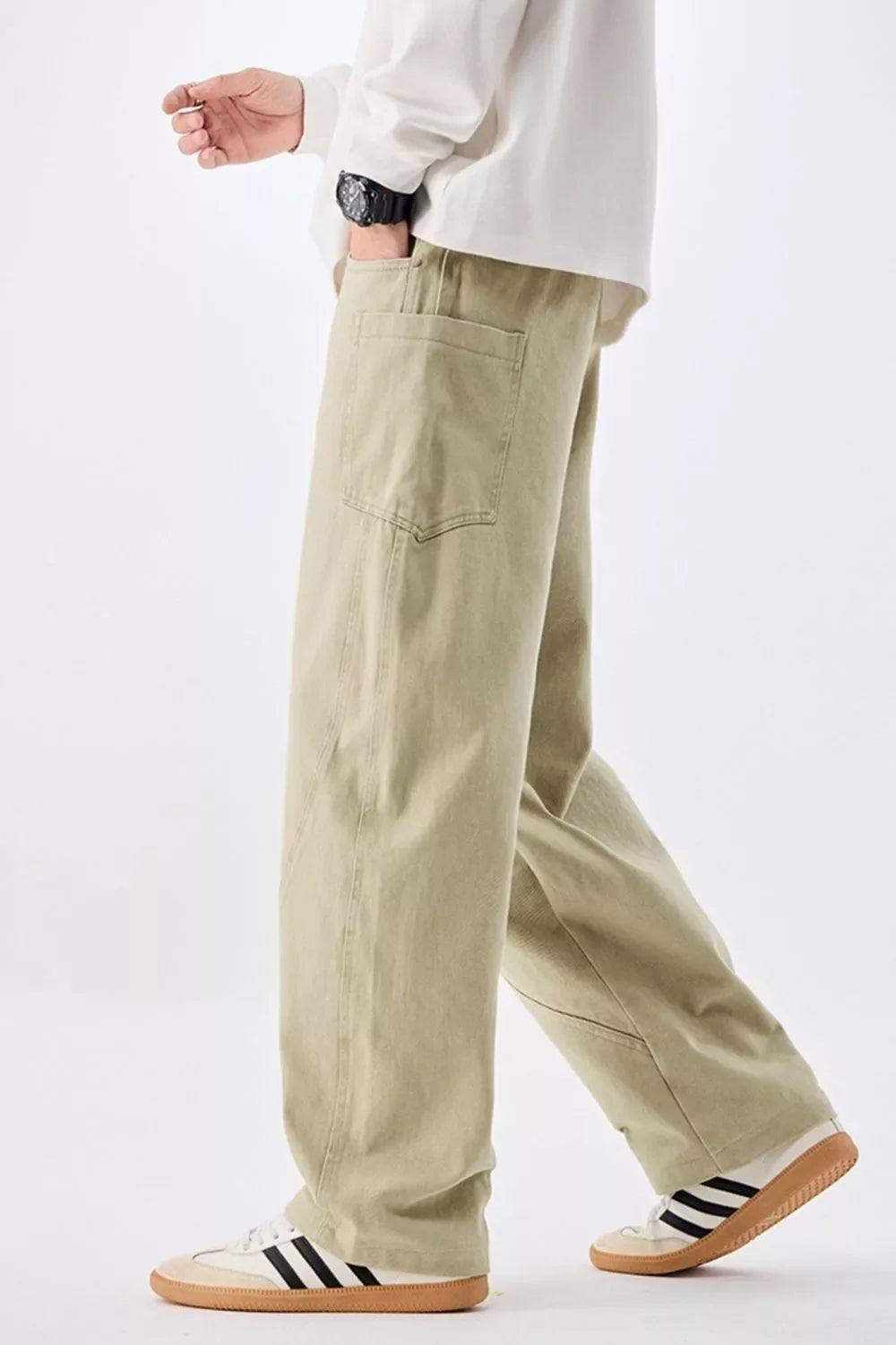 Men's Plus Size Loose Fit Drawstring Waist Jeans
