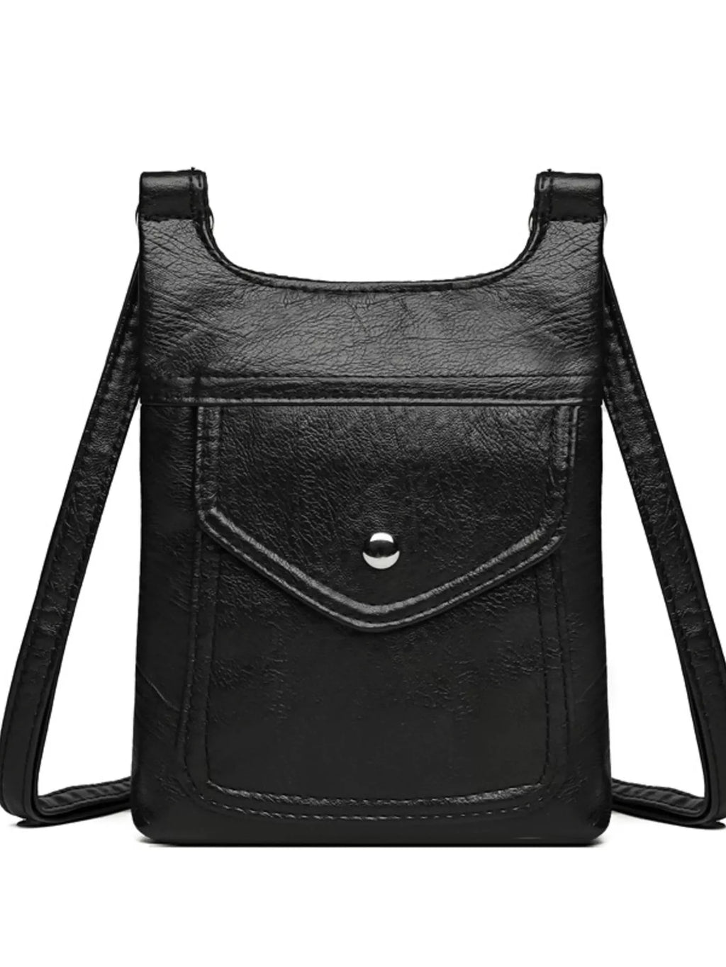 Adjustable Strap Leather Crossbody Bag