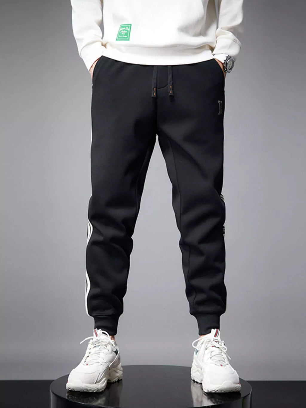 Men's Casual Striped Joggers