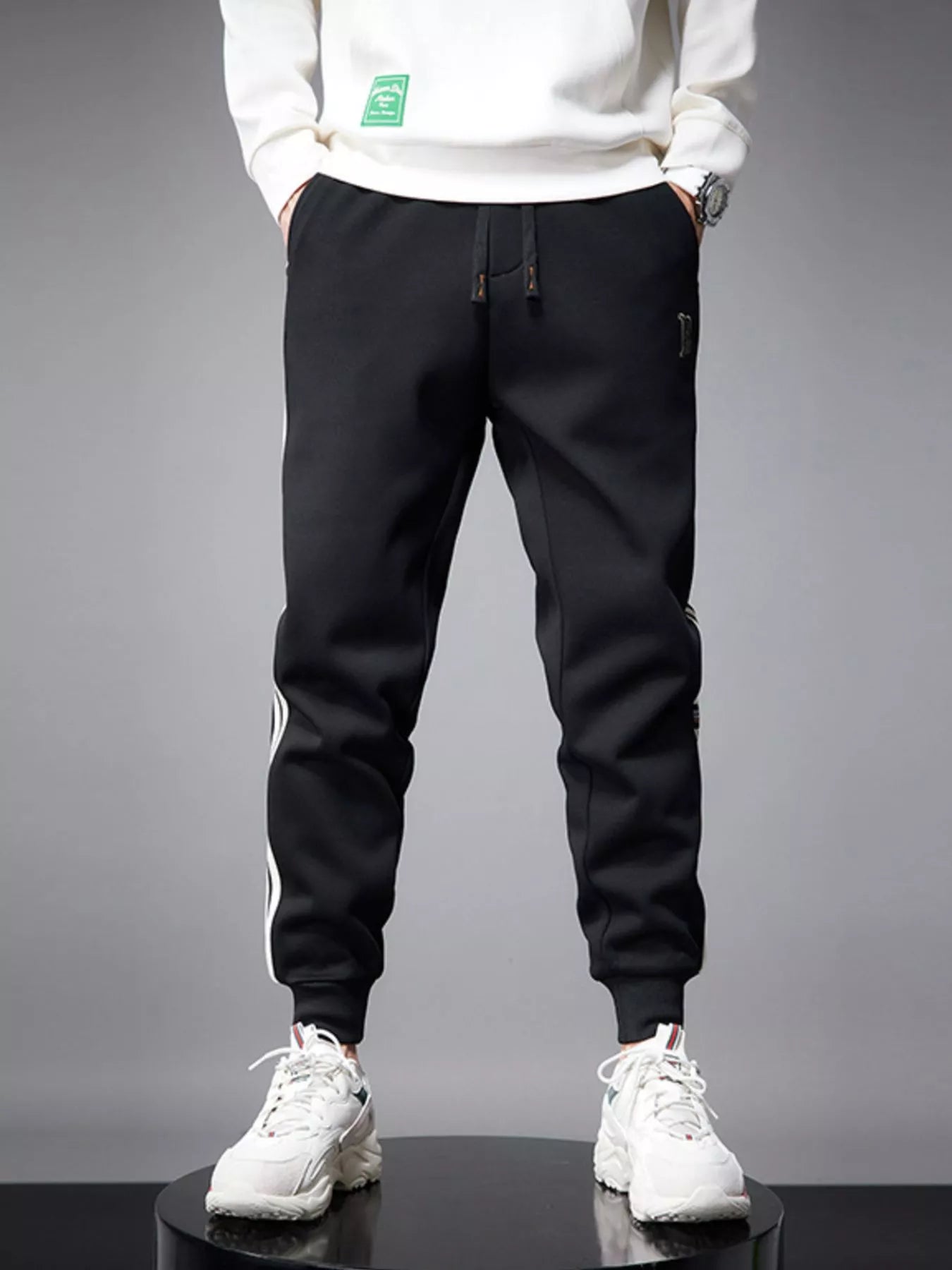 Men's Casual Striped Joggers