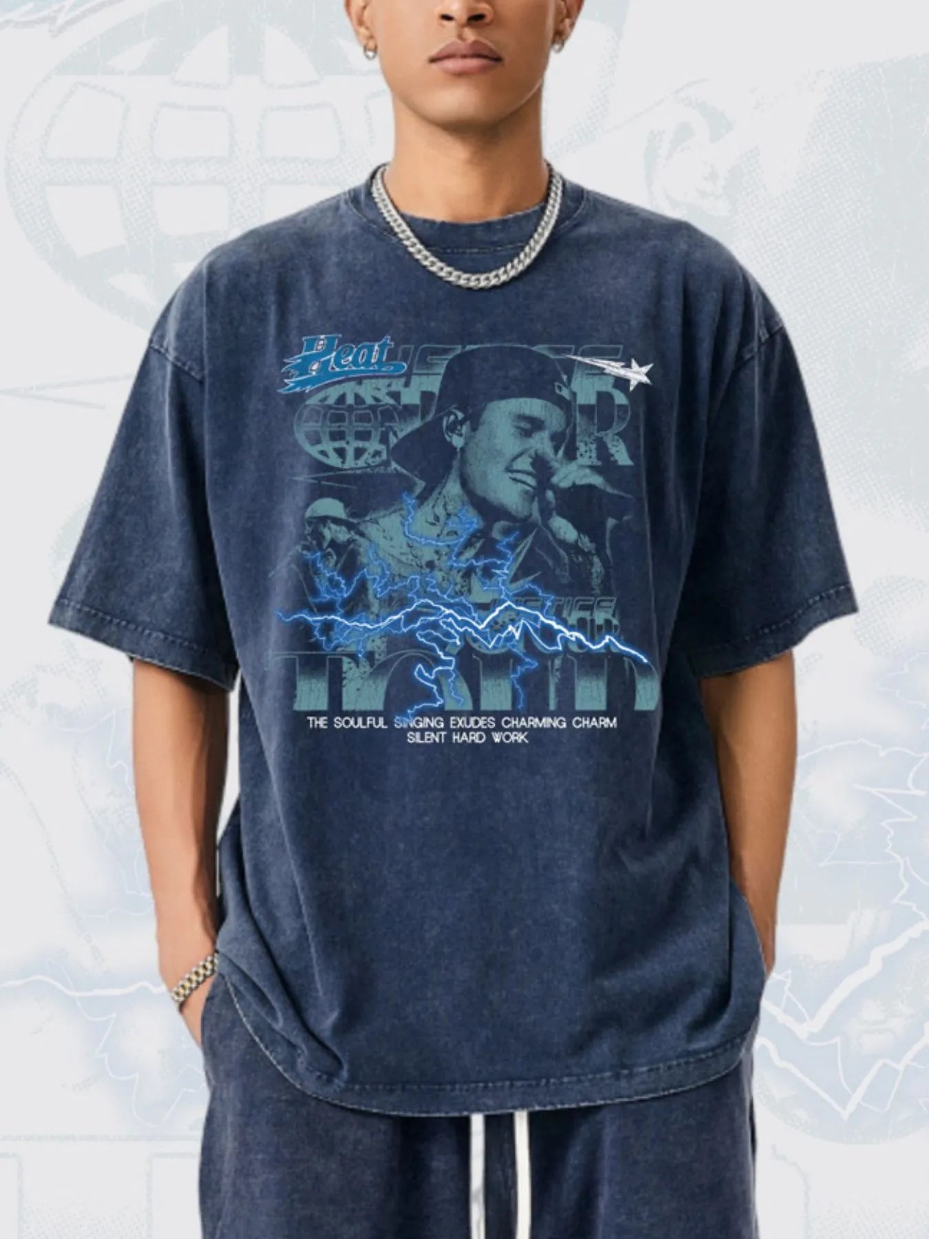 Men's Graphic Round Neck Short Sleeve T-Shirt