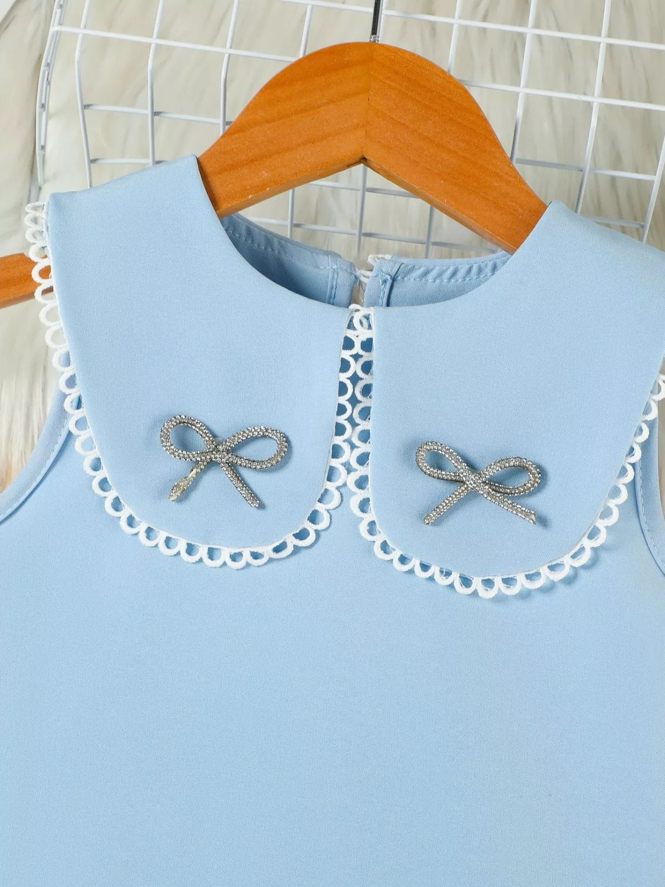 Children's Bow-Accented Pleated Dress