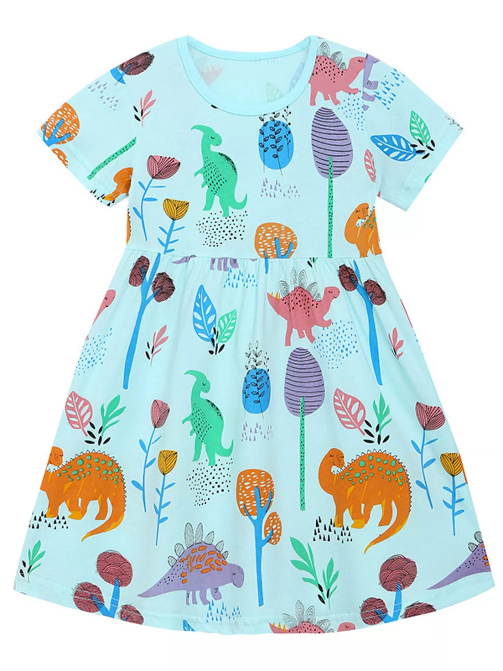 Children's Dinosaur Print A-Line Dress