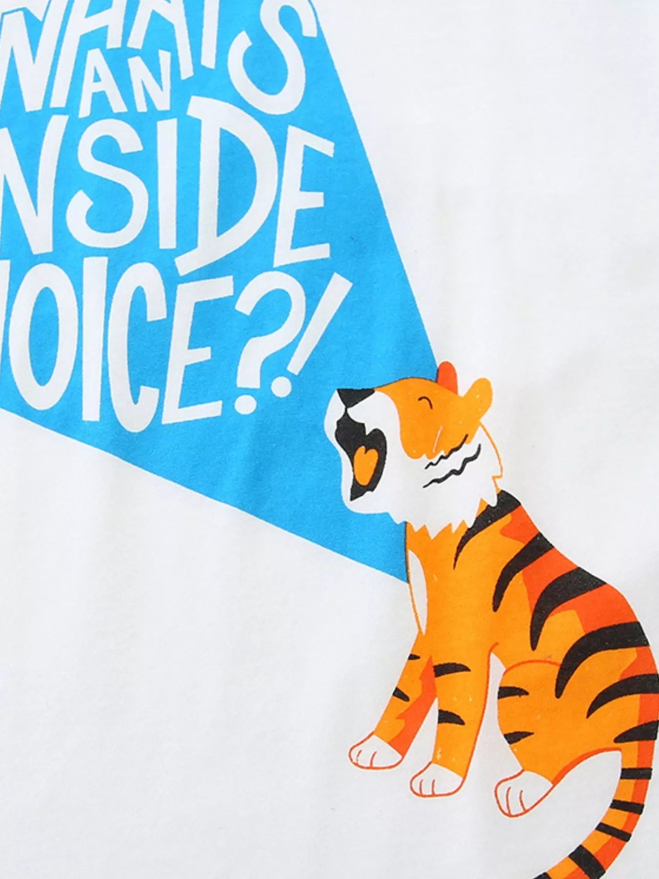 Children's Tiger Graphic Top and Striped Shorts Set