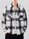 Men's Plaid Button Up Long Sleeve Shirt