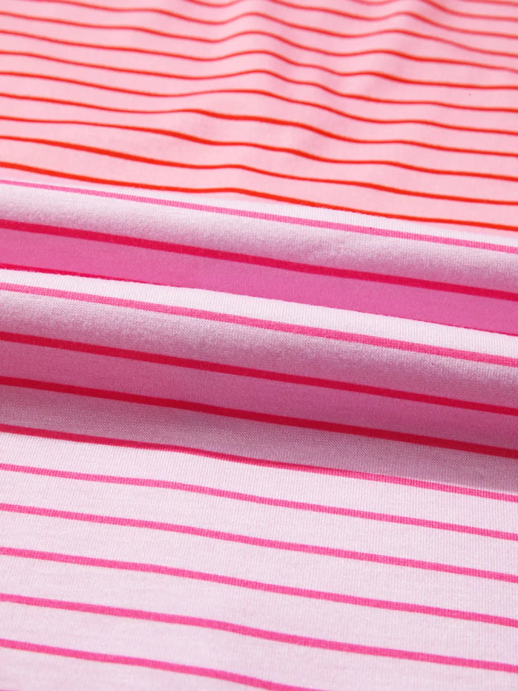 Striped Colorblock Exposed Seam Casual Long Sleeve Top