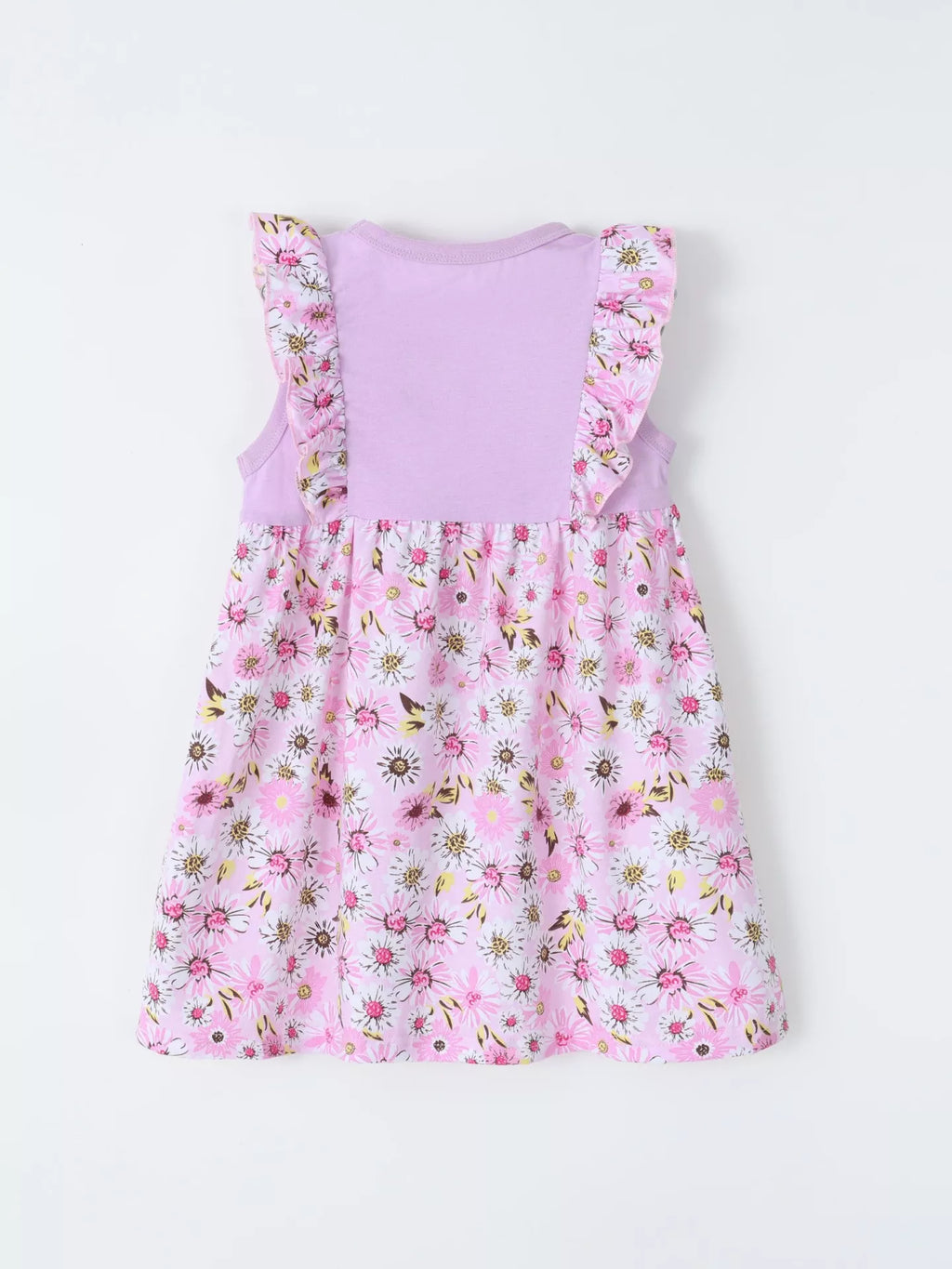 Children's Floral Ruffle Sleeve Dress
