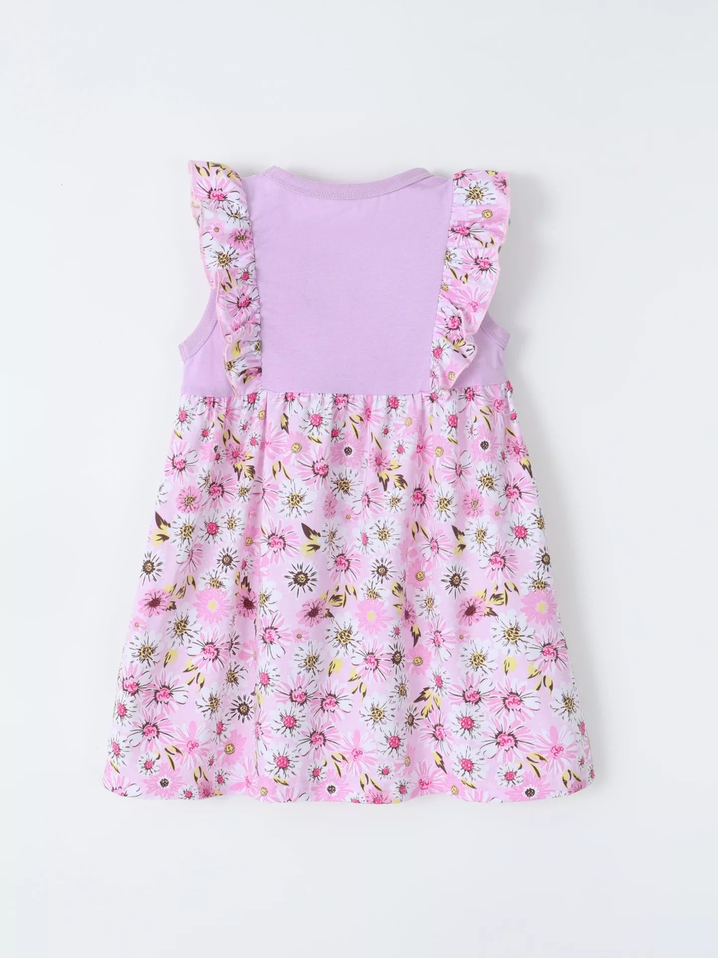 Children's Floral Ruffle Sleeve Dress