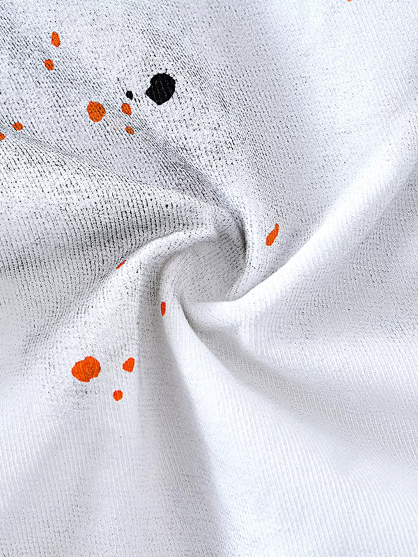 Men's Splatter Print Casual Short Sleeve Shirt