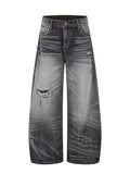 Men's Full Size Distressed Wide-Leg Jeans Plus Size