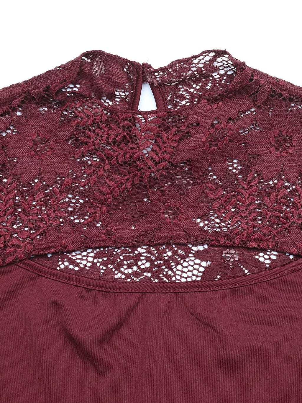 Lace Cut-out Flare Sleeve Bodysuit