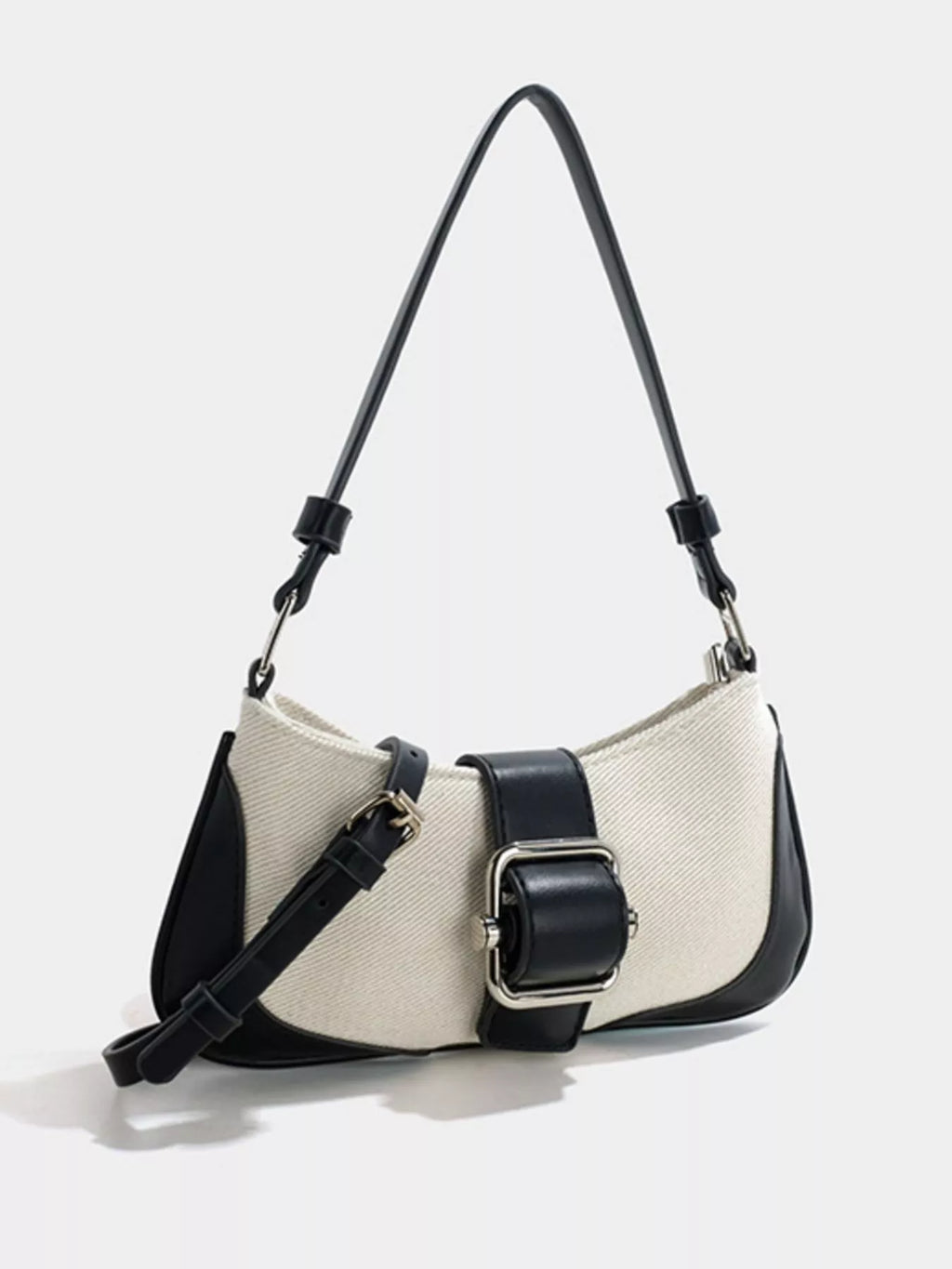 Buckle Accent Shoulder Bag