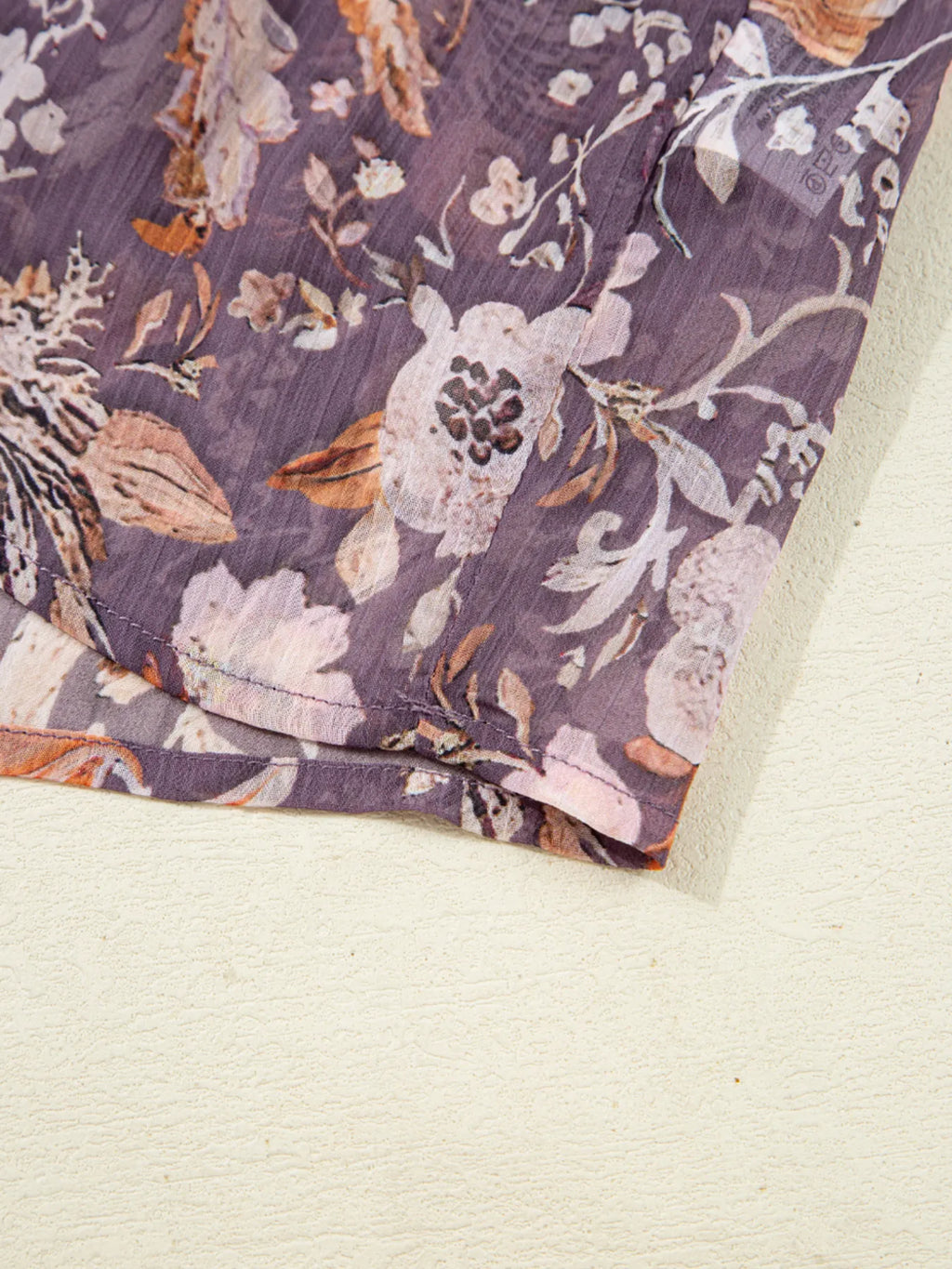 Floral Print Tie Neck Blouse