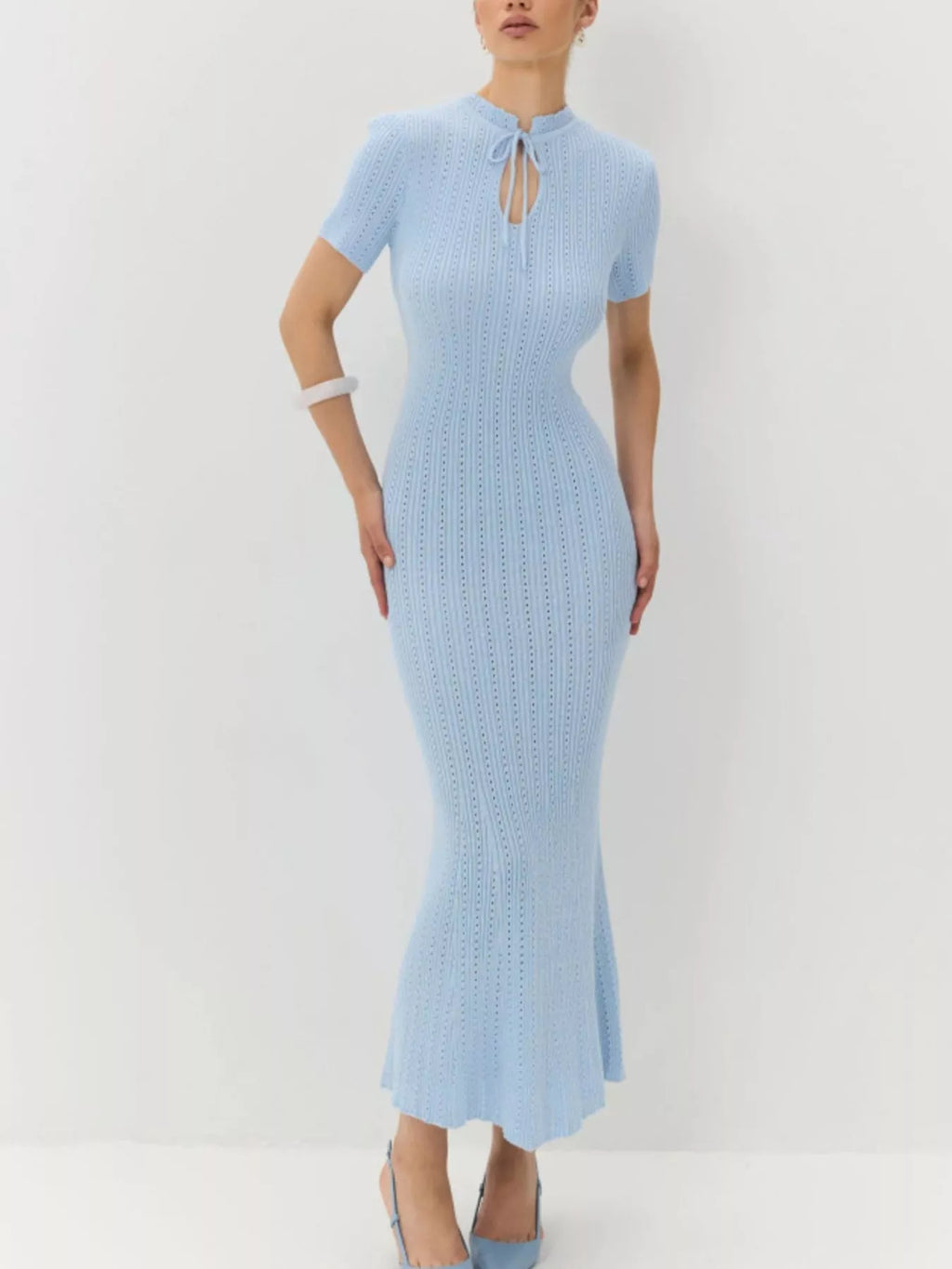 Short Sleeve Knitted Mermaid Dress