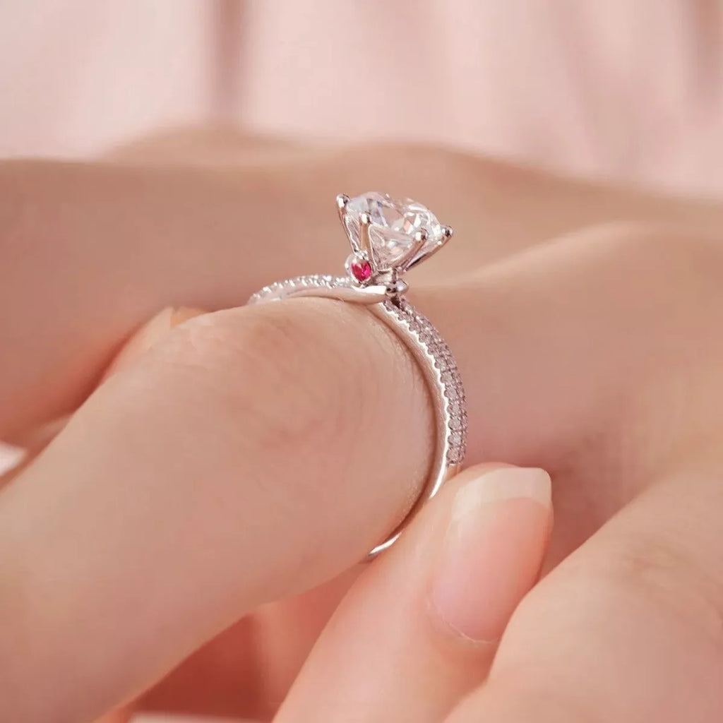 1 Carat 925 Sterling Silver Moissanite Ring