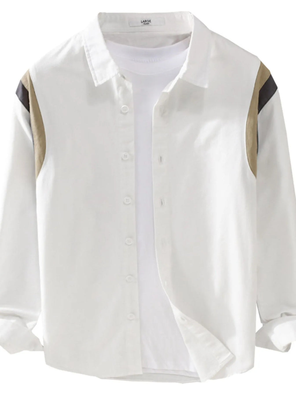 Men's Plus Size Button-Up Long Sleeve Shirt