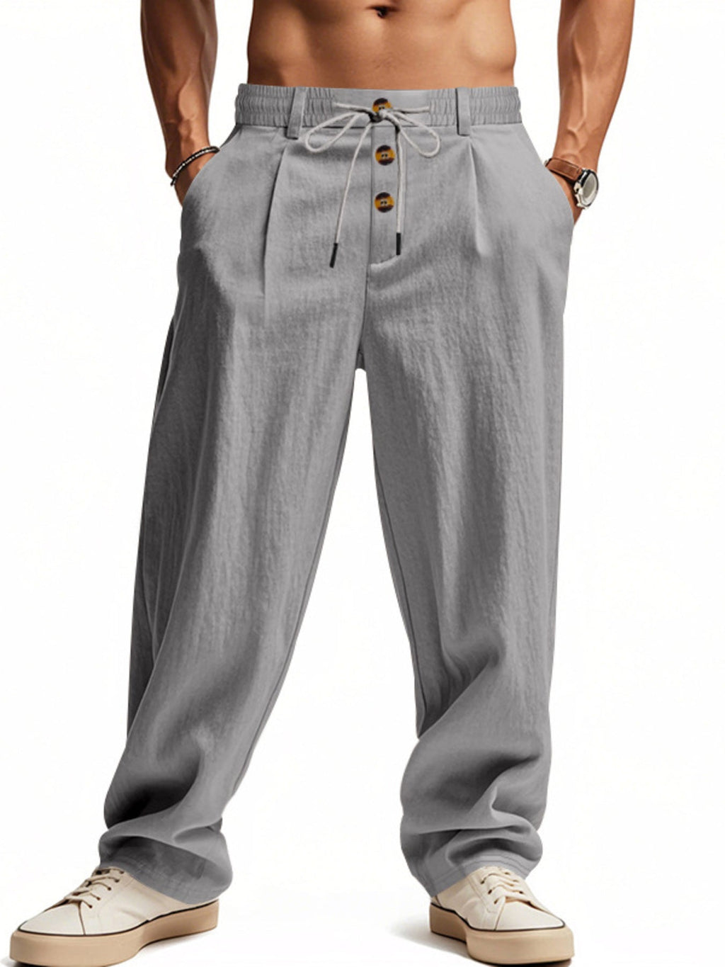 Men's Full Size Drawstring Loose Fit Pants Plus Size