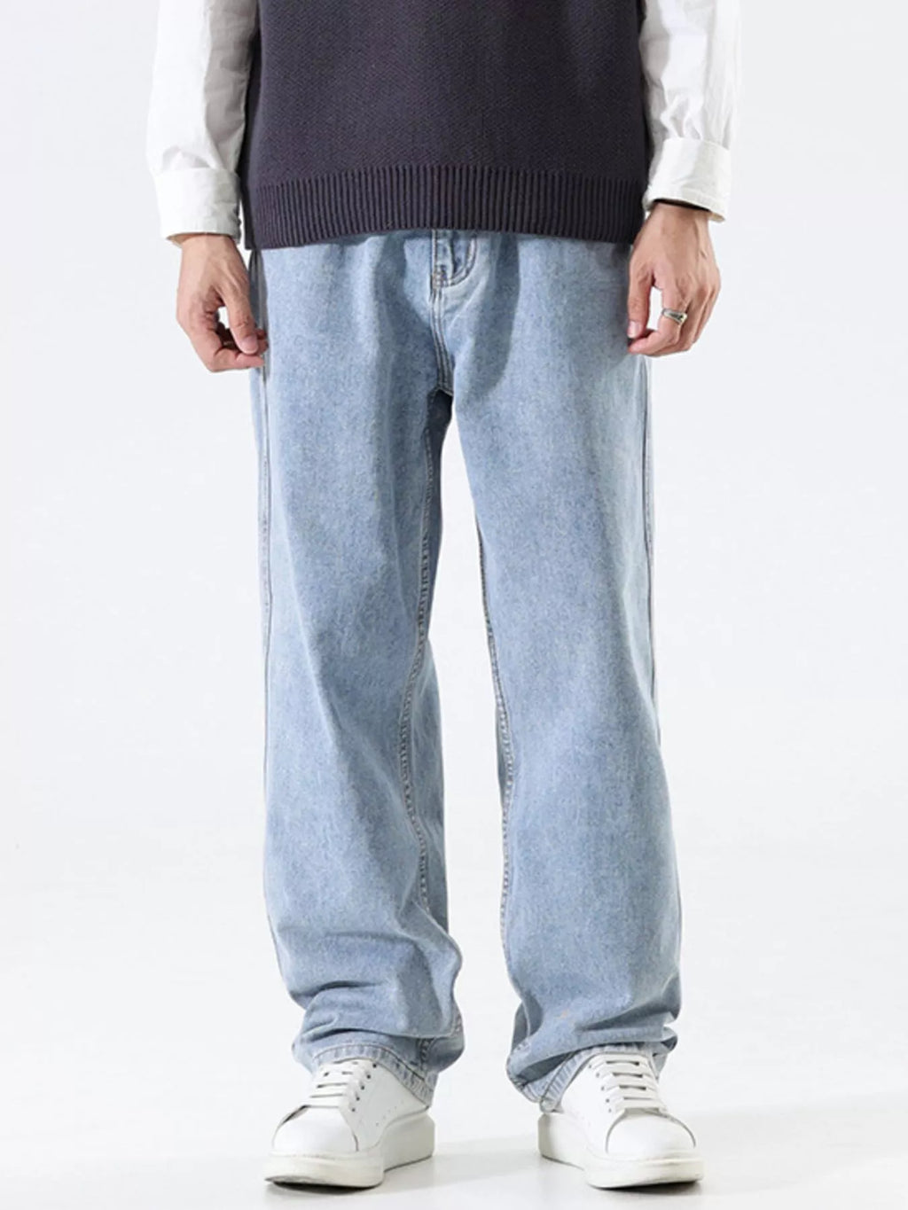 Men's Relaxed Fit Wide Leg Jeans