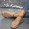 Rhinestone Round Toe Sandals