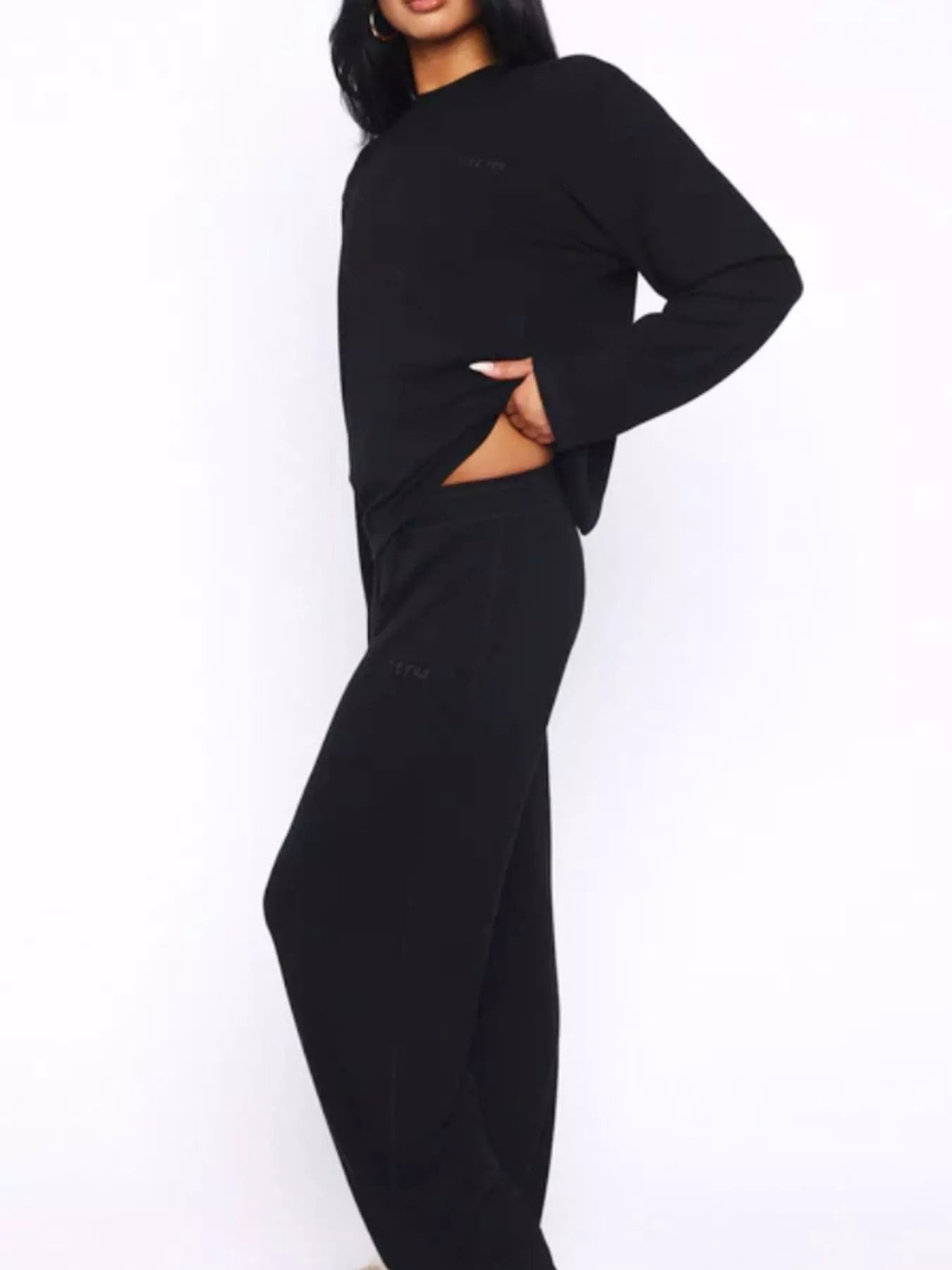 Relaxed Fit Long Sleeve Top and Pants Set