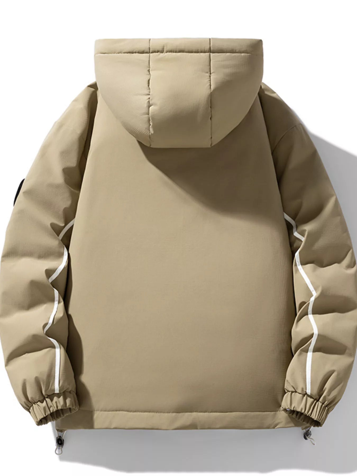 Men's Plus Size Contrast Hooded Puffer Jacket