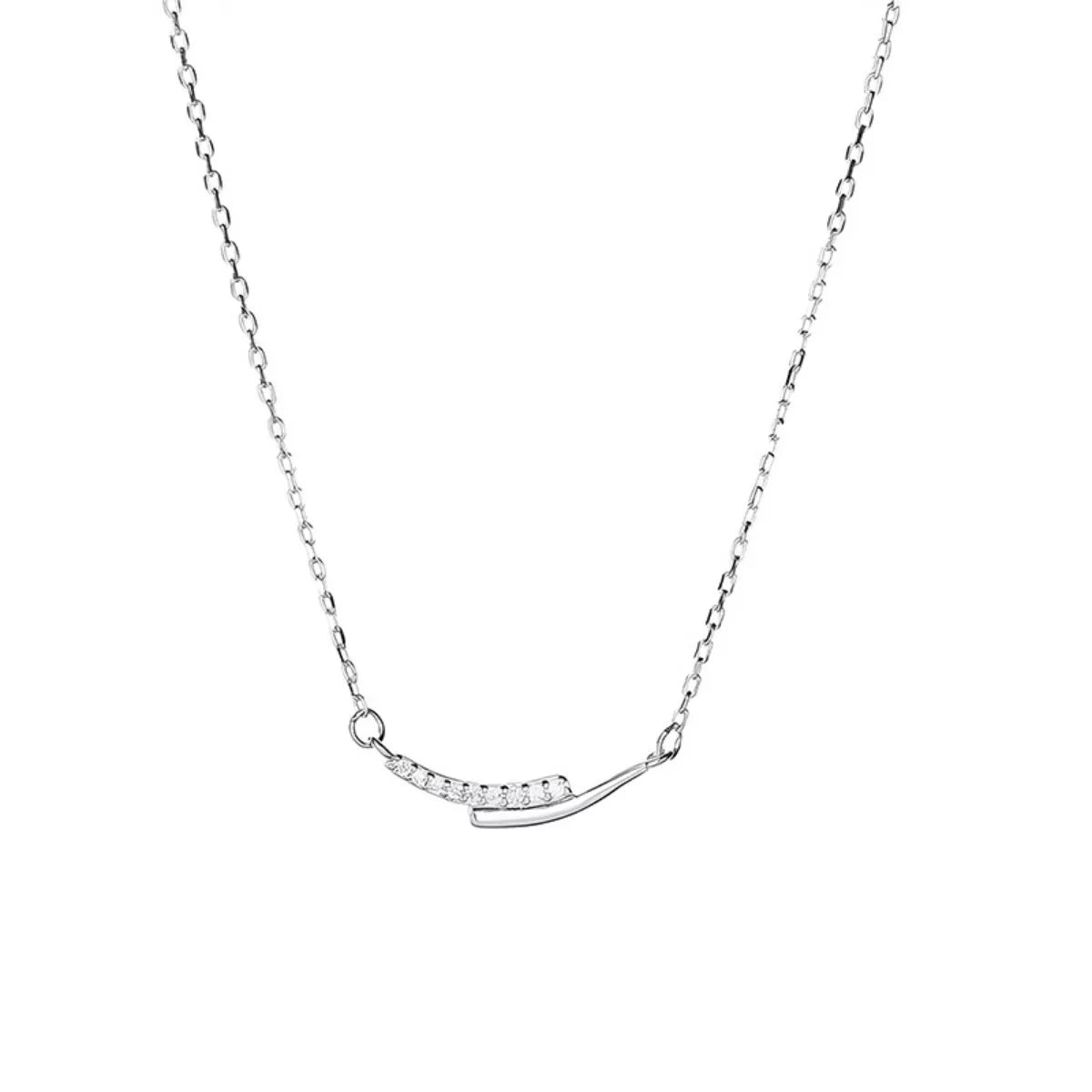925 Sterling Silver Rhinestone Necklace