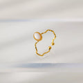 18K Gold-Plated Wave Open Ring