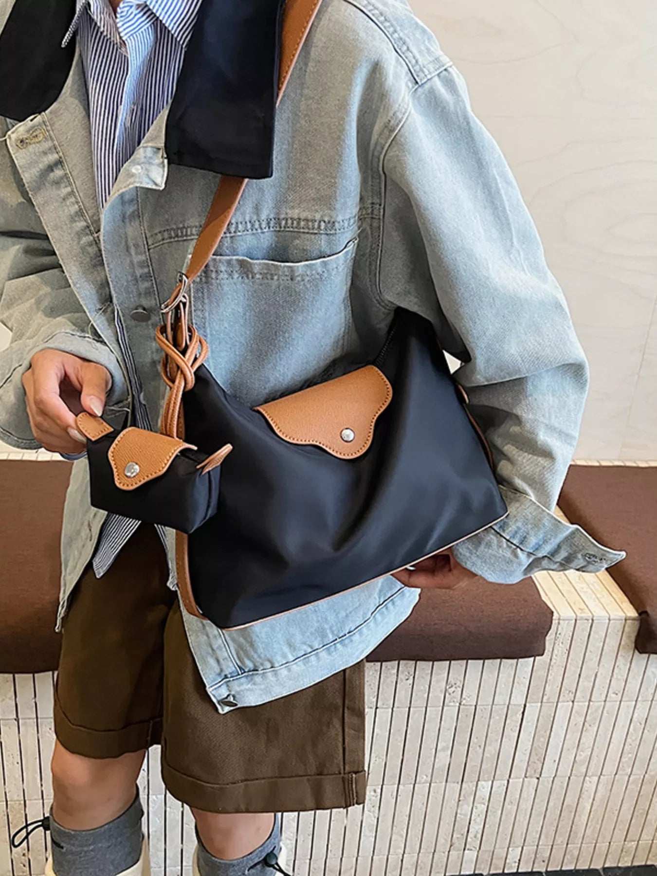 Hobo Crossbody Bag with Coin Purse