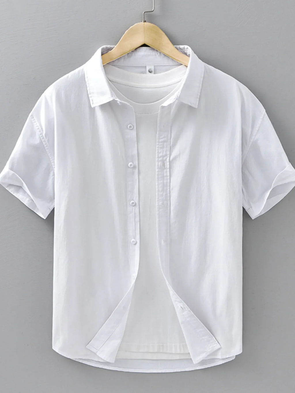 Men's Plus Size Button Up Short Sleeve Shirt