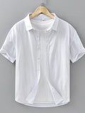 Men's Plus Size Button Up Short Sleeve Shirt