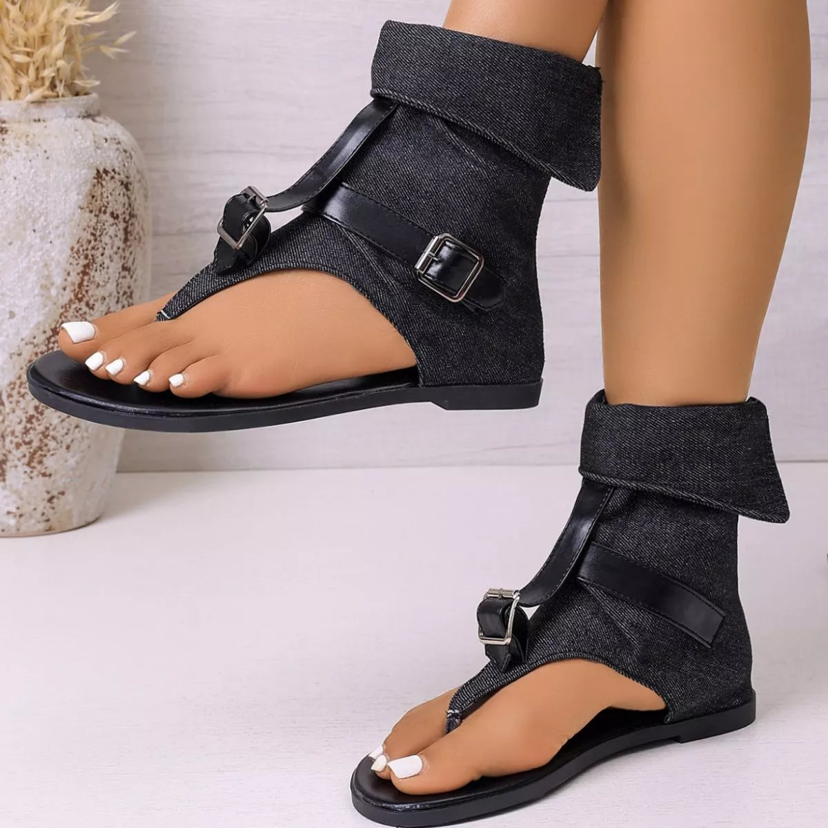 Toe Post Buckle Sandals