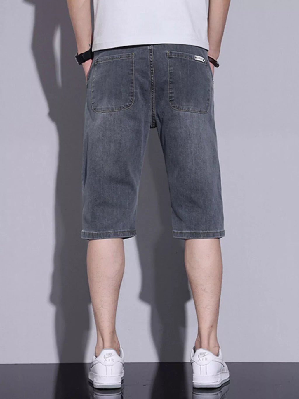 Men's Casual Washed Denim Shorts