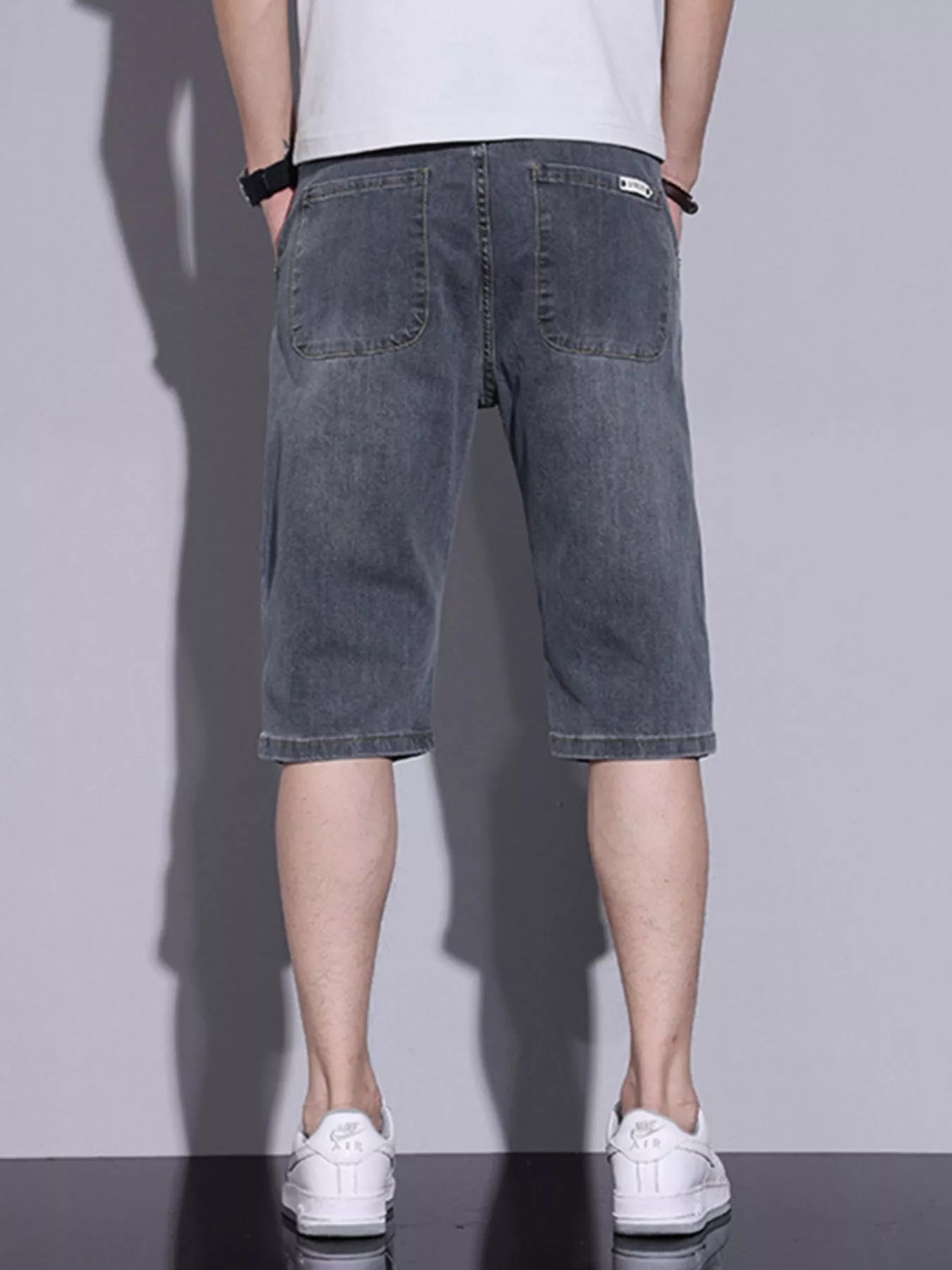 Men's Casual Washed Denim Shorts