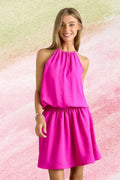 ADORA Halter Neck Smocking Waist Dress