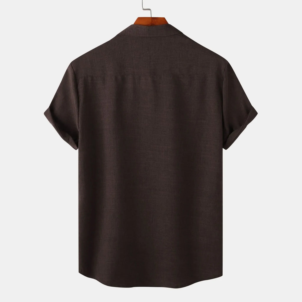 Men's Plus Size Button Up Short Sleeve Shirt